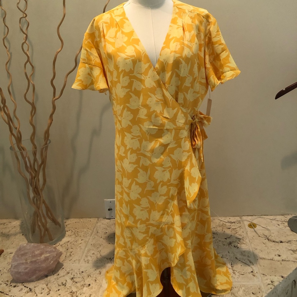 Joie silky midi wrap dress-Amelian